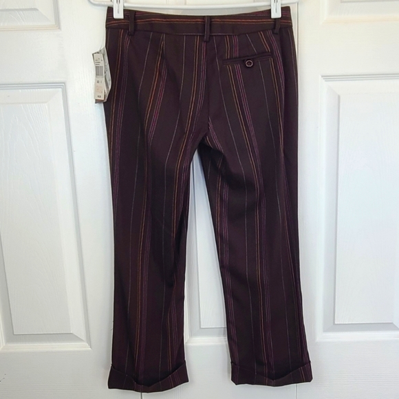 2/$30 ☆ NWT ☆ Rampage Brown Multi Stripe Kensington Cuffed Crop Size 3 - Picture 4 of 8